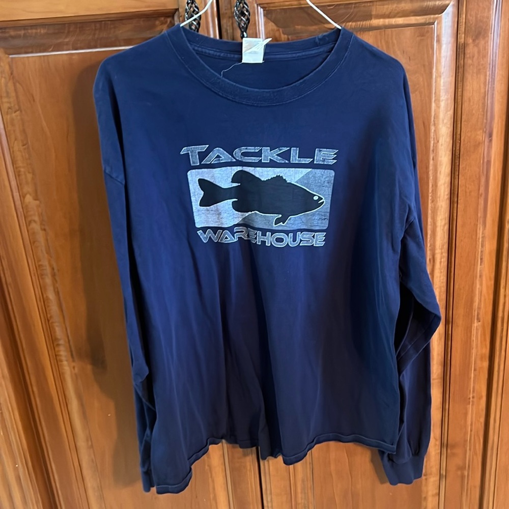 Tackle Warehouse, long sleeve fishing T-Shirt.